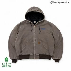 Carhartt J25 CHT Chestnut Brown Duck Canvas Jacket us sz XL Thermal Line Vintage
